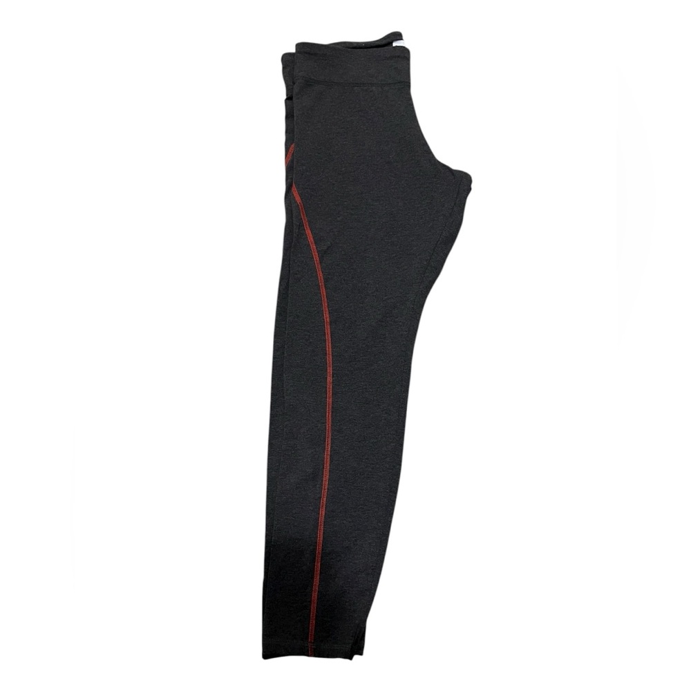 Dark Grey Leggings with Orange Accent